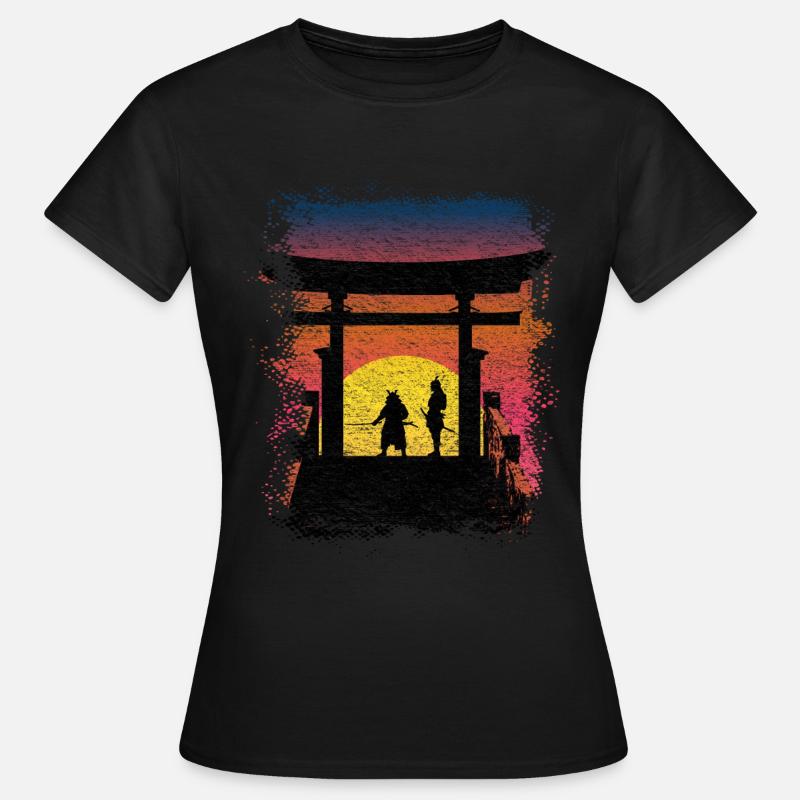 Samurai Japan Sunset - Women's T-Shirt - black