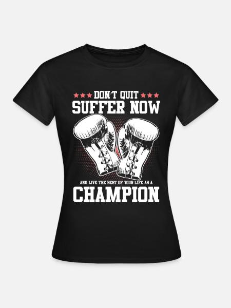 Boxing Boxhandschuhe - Frauen T-Shirt - Schwarz