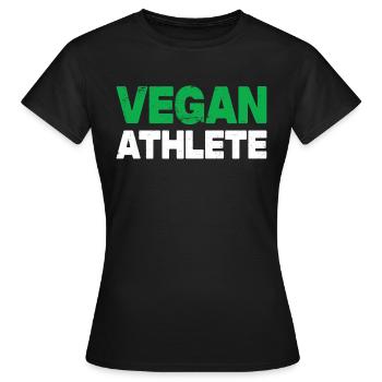 Vegan Athlete - Frauen T-Shirt - Schwarz - Vorne - AI Model Female 172 dark (172cm)