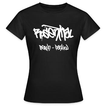 Rosenthal - Berlin - Pankow Graffiti Style - T-shirt Femme - noir - Devant - AI Model Female 172 dark (172cm)
