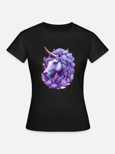 Licorne majestueuse - T-shirt Femme - noir