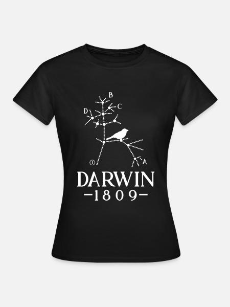 Darwin Evolution Biologie Biochimie Microbiologie - T-shirt Femme - noir