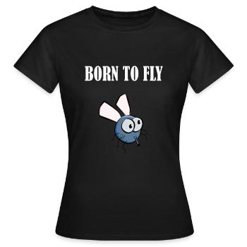 Né pour voler - T-shirt Femme - noir - Devant - AI Model Female 172 dark (172cm)