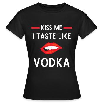 Embrassez-moi vodka vodka bouteille vodka - T-shirt Femme - noir - Devant - AI Model Female 172 dark (172cm)