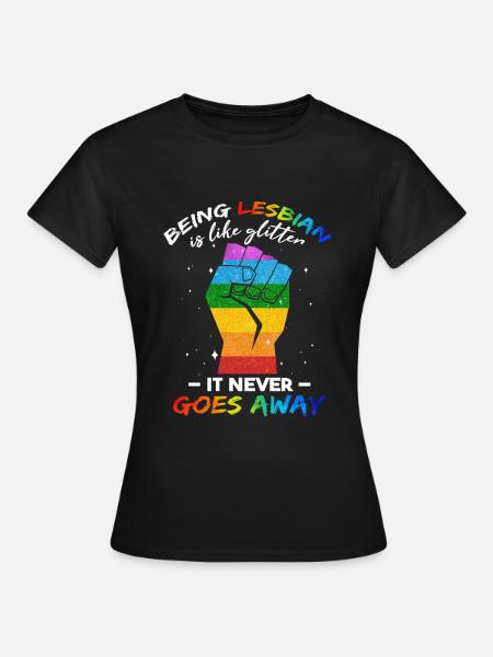 Lustiger lesbischer Pride-Monat - Frauen T-Shirt - Schwarz