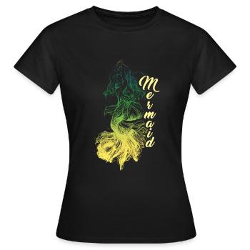 Mermaid mermaid mermaid fairy tale - Women's T-Shirt - black - Front - AI Model Female 172 dark (172cm)