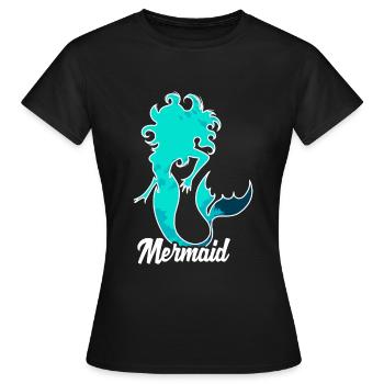Sirène sirène sirène conte de fées - T-shirt Femme - noir - Devant - AI Model Female 172 dark (172cm)