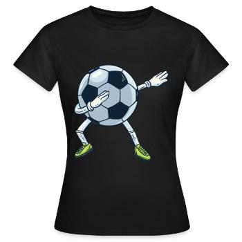 Tamponner le football - T-shirt Femme - noir - Devant - AI Model Female 172 dark (172cm)