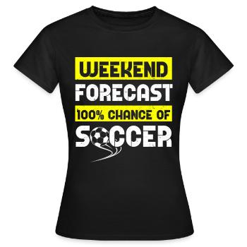 Football football - T-shirt Femme - noir - Devant - AI Model Female 172 dark (172cm)