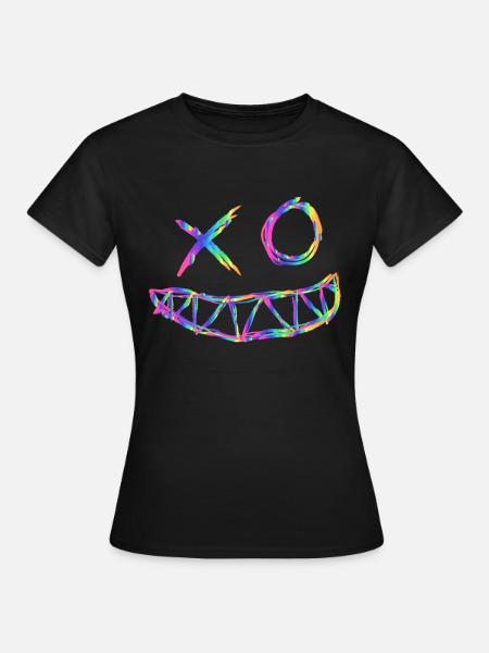 Raveface rainbow EDM Trance Tekk Festival 2019 Tee - Frauen T-Shirt - Schwarz