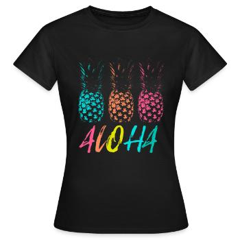 ALOHA - T-shirt Femme - noir - Devant - AI Model Female 172 dark (172cm)
