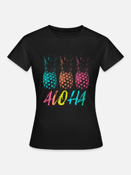 ALOHA - Frauen T-Shirt - Schwarz