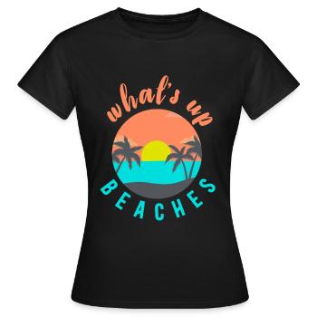 quoi de neuf plages - T-shirt Femme - noir - Devant - AI Model Female 172 dark (172cm)