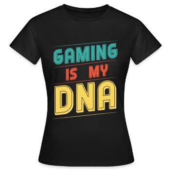 Gaming is my DNA - Frauen T-Shirt - Schwarz - Vorne - AI Model Female 172 dark (172cm)