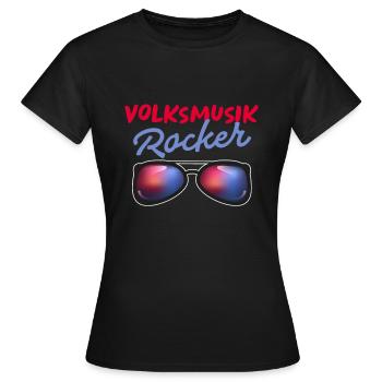 Musique folklorique Rocker Percussion Tshirt Dames Messieurs - T-shirt Femme - noir - Devant - AI Model Female 172 dark (172cm)