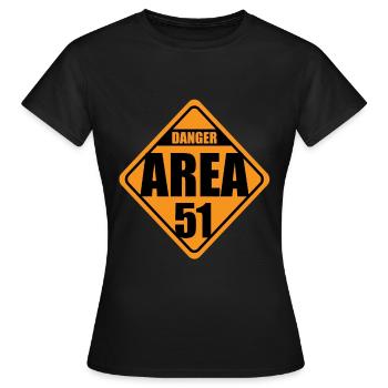DANGER area 51 - Frauen T-Shirt - Schwarz - Vorne - AI Model Female 172 dark (172cm)