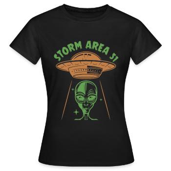 Storm area 51 - Frauen T-Shirt - Schwarz - Vorne - AI Model Female 172 dark (172cm)