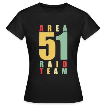 Équipe Area 51 Raid - T-shirt Femme - noir - Devant - AI Model Female 172 dark (172cm)