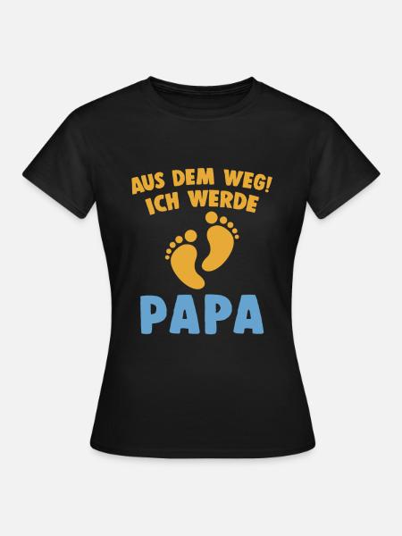 Werdender Papa Schwangerschaft Partner Vater - Frauen T-Shirt - Schwarz