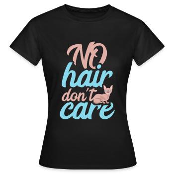 PAS DE SOINS CHEVEUX SPHINX CAT - T-shirt Femme - noir - Devant - AI Model Female 172 dark (172cm)