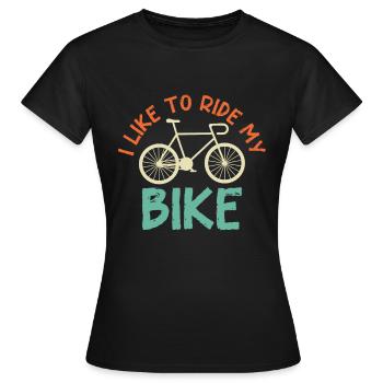 J'AIME MON VÉLO - T-shirt Femme - noir - Devant - AI Model Female 172 dark (172cm)