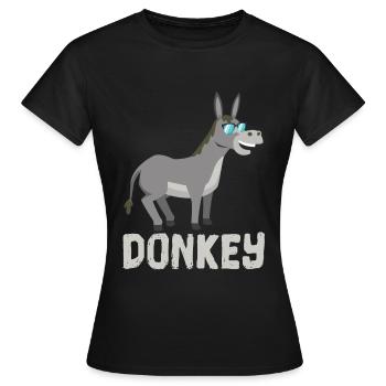 DONKEY SUNGLASSES DONKEY - Women's T-Shirt - black - Front - AI Model Female 172 dark (172cm)
