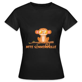 MONKEY SUNGLASSES - Women's T-Shirt - black - Front - AI Model Female 172 dark (172cm)