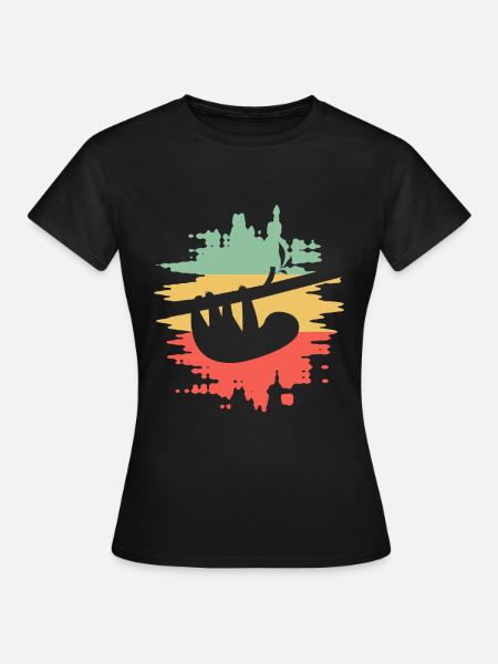SLOTH - Frauen T-Shirt - Schwarz