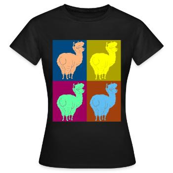 Alpaga alpaga - T-shirt Femme - noir - Devant - AI Model Female 172 dark (172cm)
