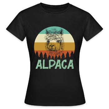 Alpaga alpaga - T-shirt Femme - noir - Devant - AI Model Female 172 dark (172cm)