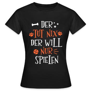 Hundehalter - Frauen T-Shirt - Schwarz - Vorne - AI Model Female 172 dark (172cm)
