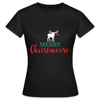Tenue de Noël drôle - T-shirt Femme - noir - Devant - AI Model Female 172 dark (172cm)