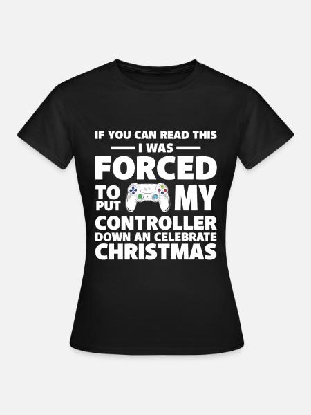Gamer Weihnachten - Frauen T-Shirt - Schwarz