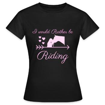 je préfère monter - T-shirt Femme - noir - Devant - AI Model Female 172 dark (172cm)