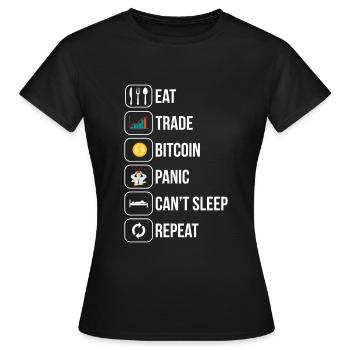 Stocks Stock Market Trader Saying - Women's T-Shirt - black - Front - AI Model Female 172 dark (172cm)