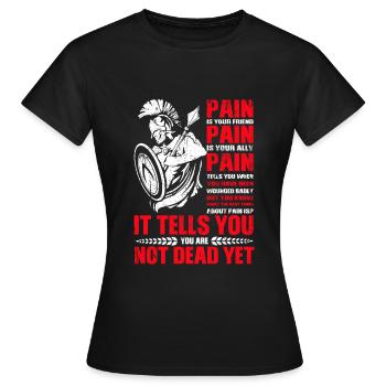 Spartiates Molon Labe - T-shirt Femme - noir - Devant - AI Model Female 172 dark (172cm)