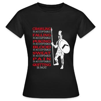 Spartiates Molon Labe - T-shirt Femme - noir - Devant - AI Model Female 172 dark (172cm)