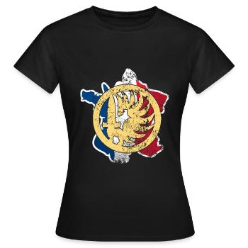 Légion et parachutistes - T-shirt Femme - noir - Devant - AI Model Female 172 dark (172cm)