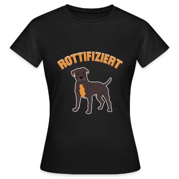 Rottifizier Rottweiler Design - Frauen T-Shirt - Schwarz - Vorne - AI Model Female 172 dark (172cm)