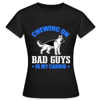 Chien policier Drôle - T-shirt Femme - noir - Devant - AI Model Female 172 dark (172cm)