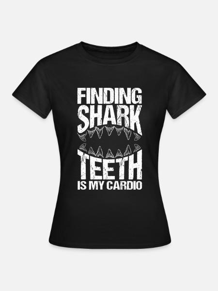 Haifischzähne Fossil Sammler - Frauen T-Shirt - Schwarz