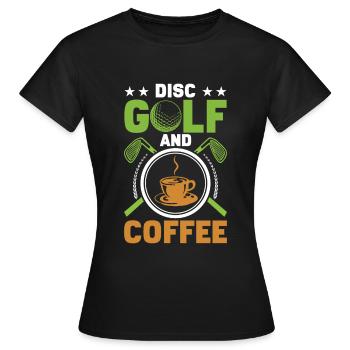 Amateurs de disc golf et de café sportif - T-shirt Femme - noir - Devant - AI Model Female 172 dark (172cm)