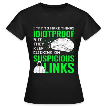 Cyber Security Phishing - Frauen T-Shirt - Schwarz - Vorne - AI Model Female 172 dark (172cm)