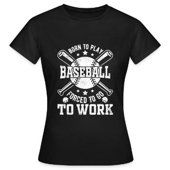 Baseball Spieler - Frauen T-Shirt - Schwarz - Vorne - AI Model Female 172 dark (172cm)