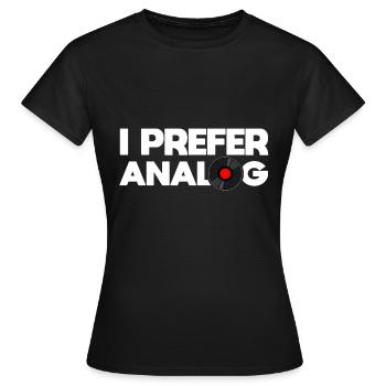 Enregistrer vinyle analogique - T-shirt Femme - noir - Devant - AI Model Female 172 dark (172cm)