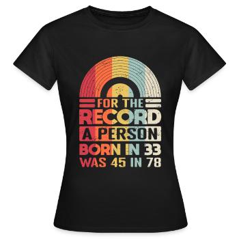 Vinyl Collector Records Blague - T-shirt Femme - noir - Devant - AI Model Female 172 dark (172cm)