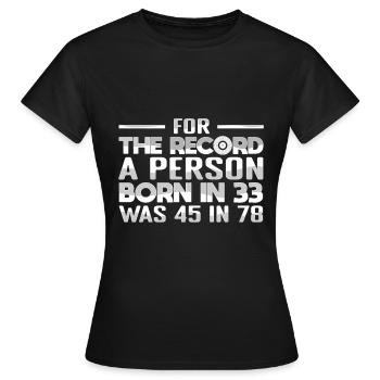 Vinyl Sammler Schallplatten Lustig - Frauen T-Shirt - Schwarz - Vorne - AI Model Female 172 dark (172cm)
