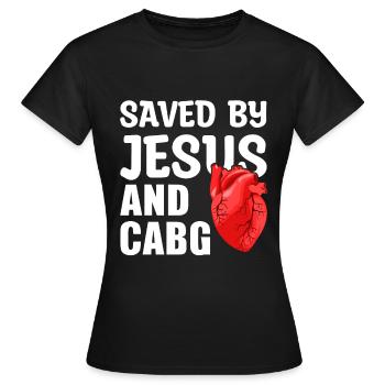 Coronary bypass surgery heart surgery - Women's T-Shirt - black - Front - AI Model Female 172 dark (172cm)