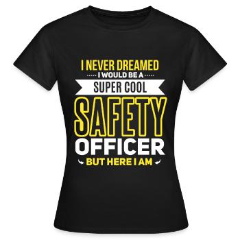 Drôle d’agent de sécurité disant - T-shirt Femme - noir - Devant - AI Model Female 172 dark (172cm)