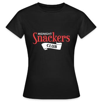 Midnight Snackers Club - Frauen T-Shirt - Schwarz - Vorne - AI Model Female 172 dark (172cm)